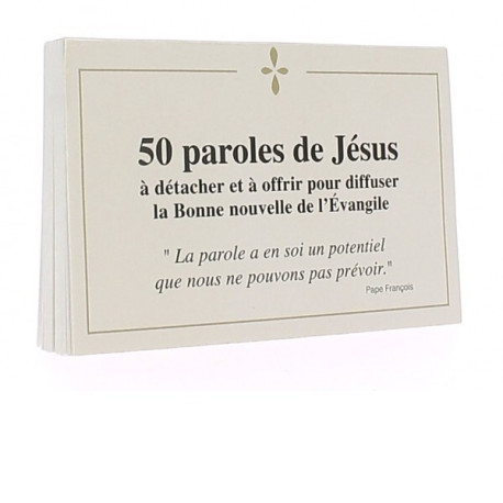 50 paroles de Jésus à détacher et à offrir pour diffuser la Bonne nouvelle de l’Évangile -  Collectif - STE MADELEINE