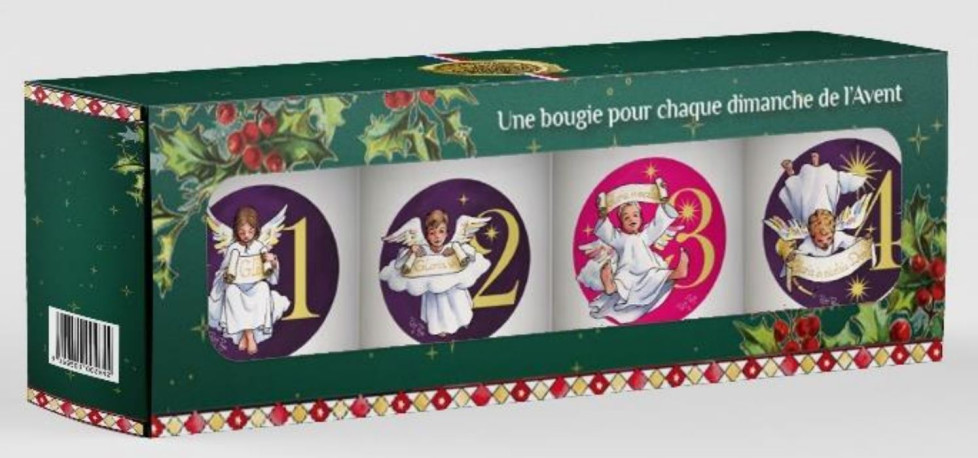 Coffret Kit de 4 bougies veilleuses de l'avent -  Collectif - CIERGE SUD EST