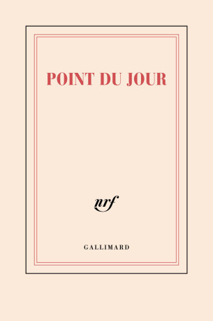 Carnet notes "Point du jour" (papeterie) -  COLLECTIFS GALLIMARD,  Collectifs - GALLIMARD