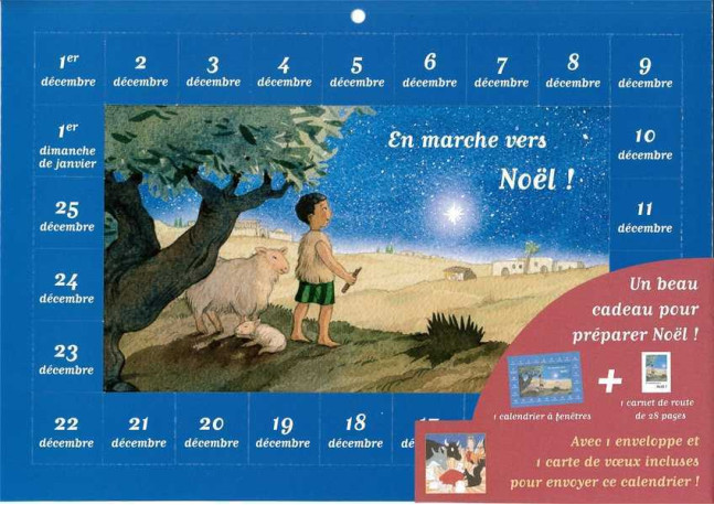 Calendrier de l'Avent En marche vers Noël -  Collectif - AQUARAILES