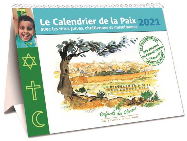 Calendrier de la Paix 2021 -  Enfants des Oliviers - AQUARAILES