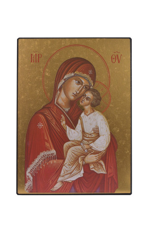 Vierge de Tendresse de Vladimir - Icône dorée à la feuille 15x11,8 cm -  210.64 -   - CLEMENCES