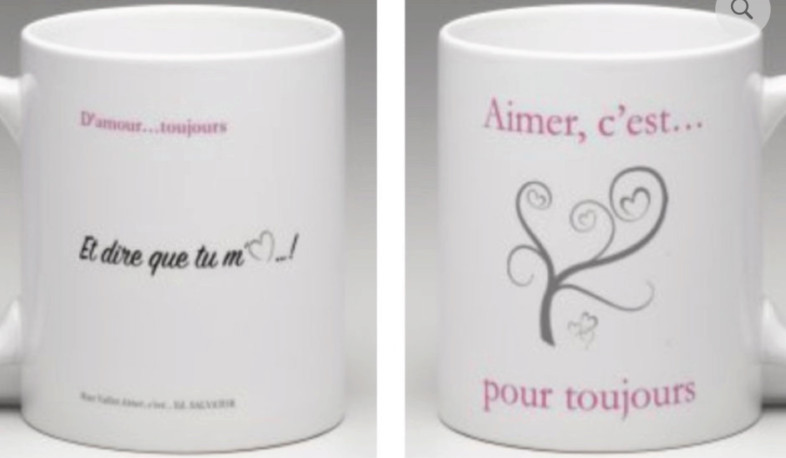 Mug st Valentin rose - Emece Editeur - EMECE