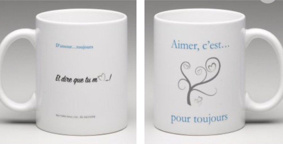 Mug st Valentin bleu - Emece Editeur - EMECE