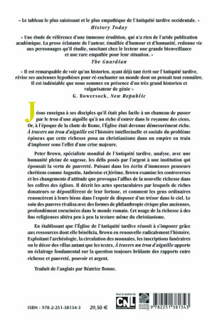 À Travers un trou d'aiguille - Peter Brown - BELLES LETTRES