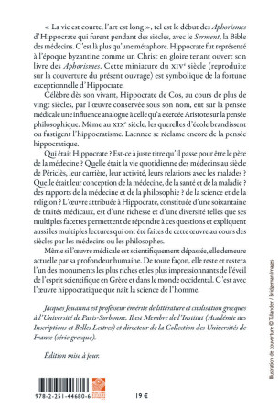 Hippocrate - Jacques Jouanna - BELLES LETTRES