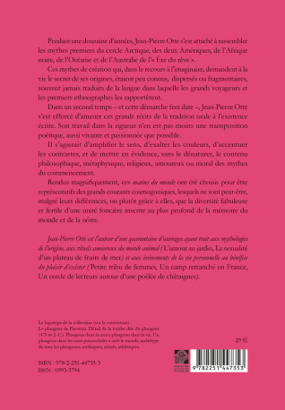 Les Mythes de la création - Jean-Pierre Otte - BELLES LETTRES