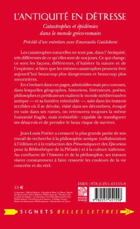 L'Antiquité en détresse - Jean-Louis Poirier - BELLES LETTRES