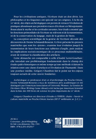 La Genèse de l'écriture - Denise Schmandt-Besserat - BELLES LETTRES