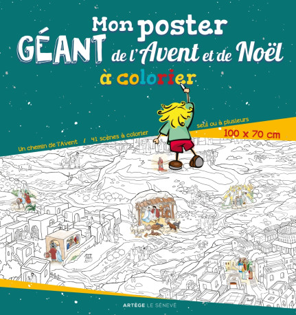 Mon poster géant de l'Avent et de Noël à colorier - Régis Denel - SENEVE