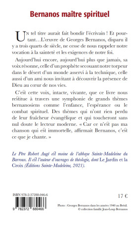 Bernanos maître spirituel - Robert Augé - STE MADELEINE