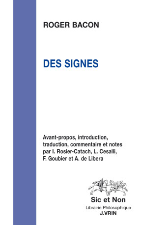 Des Signes - Roger Bacon - VRIN