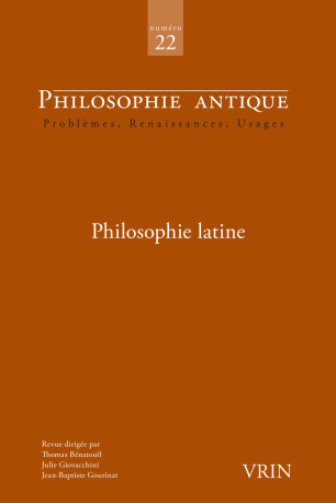 Philosophie latine - Fabienne Baghdassarian - VRIN