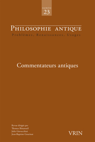 Commentateurs antiques - Laura Castelli - VRIN