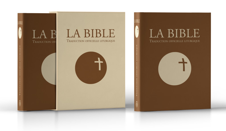 La Bible - Traduction officielle liturgique   cuir marron -  A.E.L.F. - MAME DESCLEE