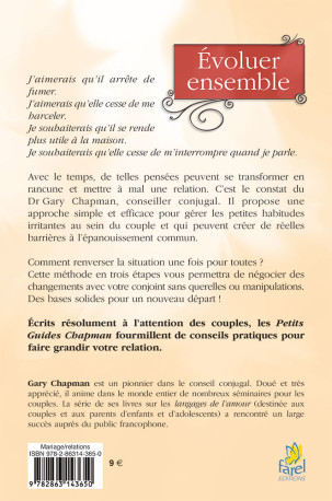 Evoluer ensemble - Comment négocier des changements dans son couple - Gary Chapman - FAREL