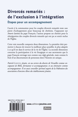 Divorcés, remariés : de l'exclusion à l'intégration - PATRICK LANGUE - FIDELITE