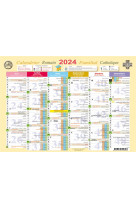 Calendrier familial catholique romain 2024 grand (a3)