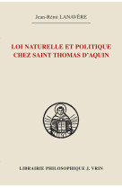 Loi naturelle et politique chez saint thomas d'aquin