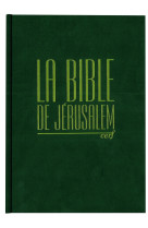 Bible jérusalem - format compact, reliure rigide verte