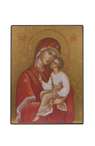 Vierge de tendresse de vladimir - icône dorée à la feuille 15x11,8 cm -  210.64