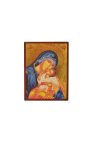 Vierge de tendresse - icône dorée à la feuille 12x9,6 cm -  249.63