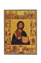 Christ des 7 sacrements - icône classique 13,7x10,6 cm -  611.72