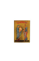 La sainte famille - icône dorée à la feuille 28,5x19,5 cm -  553.68