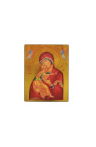 Notre dame des anges - icône dorée à la feuille 12,9x11,8 cm -  305.64