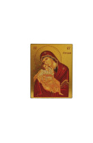 Vierge de tendresse - icône dorée à la feuille 18,5x14,9 cm -  649.67