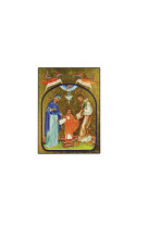 La sainte famille - icône dorée à la feuille 19,7x14,9 cm -  194.67