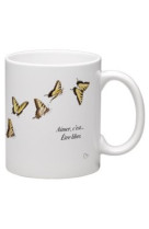 Mug papillons automne envolée jaune