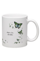 Mug papillons automne vert