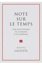 Note sur le temps