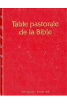 Table pastorale de la bible