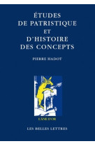 études de patristique et d'histoire des concepts