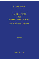 La religion des philosophes grecs