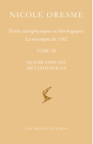 écrits métaphysiques et théologiques