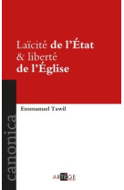 Laïcité de l'état & liberté de l'église