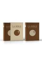 La bible - traduction officielle liturgique   cuir marron