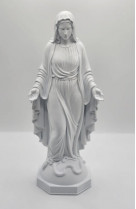 Statue vierge miraculeuse resine blanche
