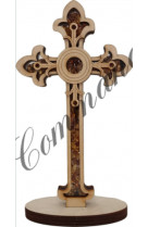 Crucifix a poser bois ambre
