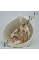 Sainte famille porcelaine polyhrome