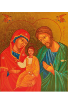 La sainte famille - icone doree a la feuille 9,5x8 cm -  1153.14