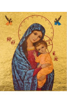 Vierge de la lumiere - icone doree a la feuille 10x8 cm -  942.14