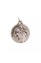 Medaille saint christophe metal argente