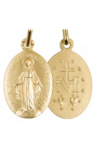 Medaille vierge miraculeuse plaque or