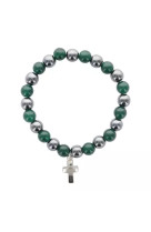 Bracelet hematite agathe verte