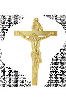 Croix cou christ plaque or