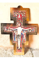 Croix saint francois dore